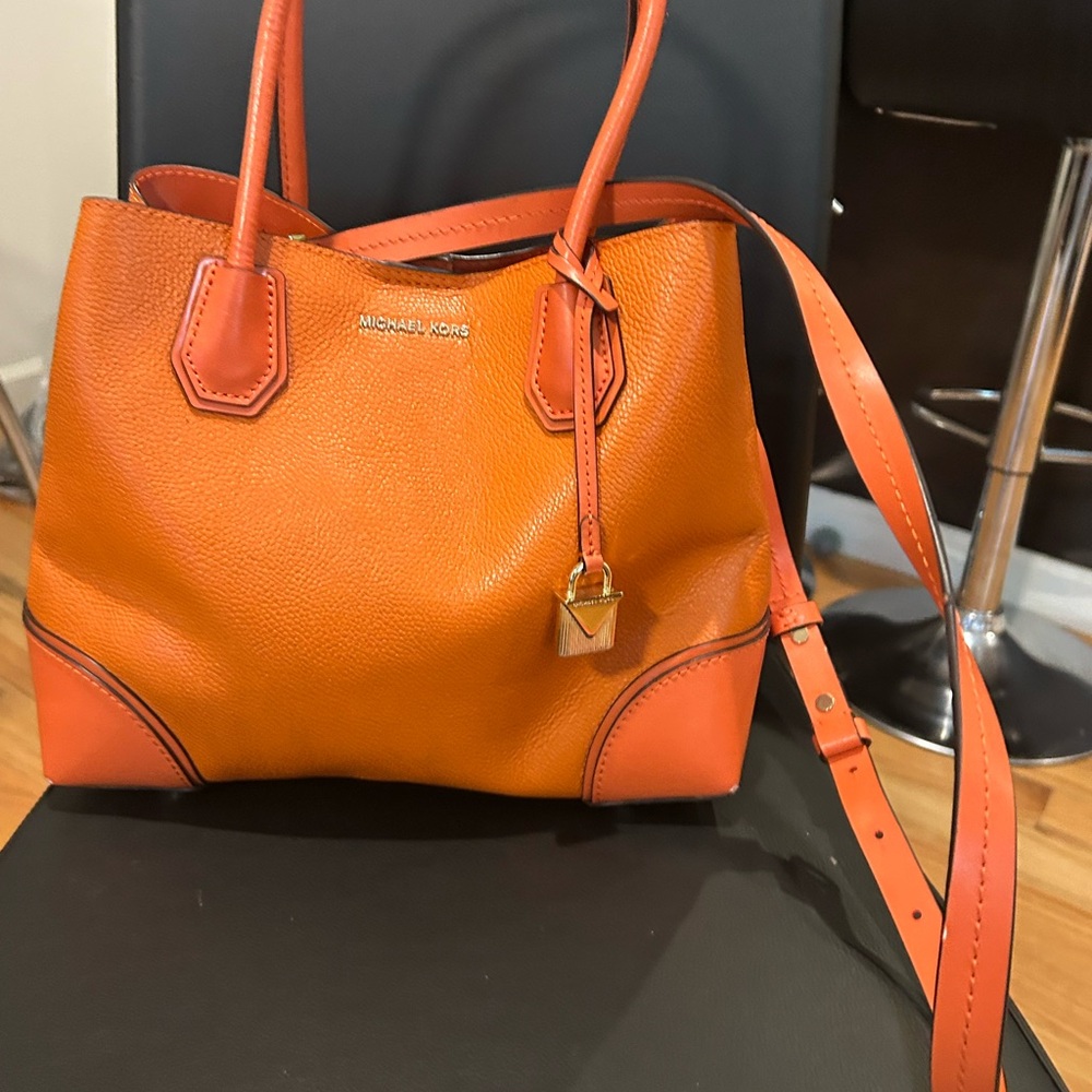 Michael Kors Tangerine Leather Tote
